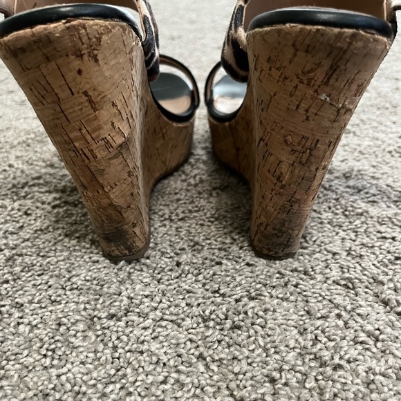 Call it Spring Black and Leopard Wedges 🐆 - Picture 4 of 5